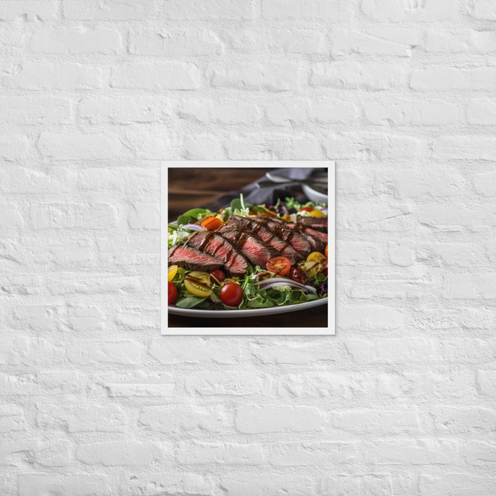 Hanger Steak Salad with Balsamic Glaze Framed poster 🤤 from Yumify.AI