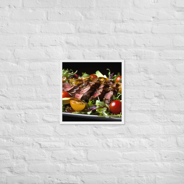 Hanger Steak Salad with Balsamic Glaze Framed poster 🤤 from Yumify.AI