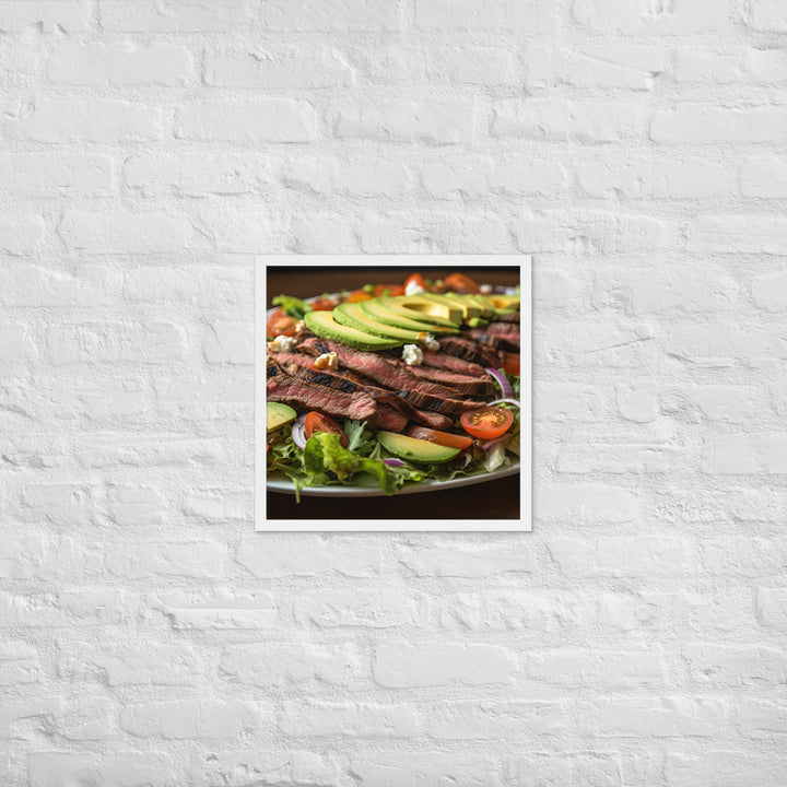 Grilled Skirt Steak Salad Framed poster 🤤 from Yumify.AI