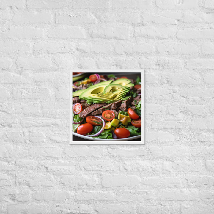 Grilled Skirt Steak Salad Framed poster 🤤 from Yumify.AI