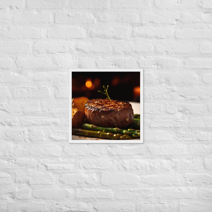 Grilled Filet Mignon Framed poster 🤤 from Yumify.AI