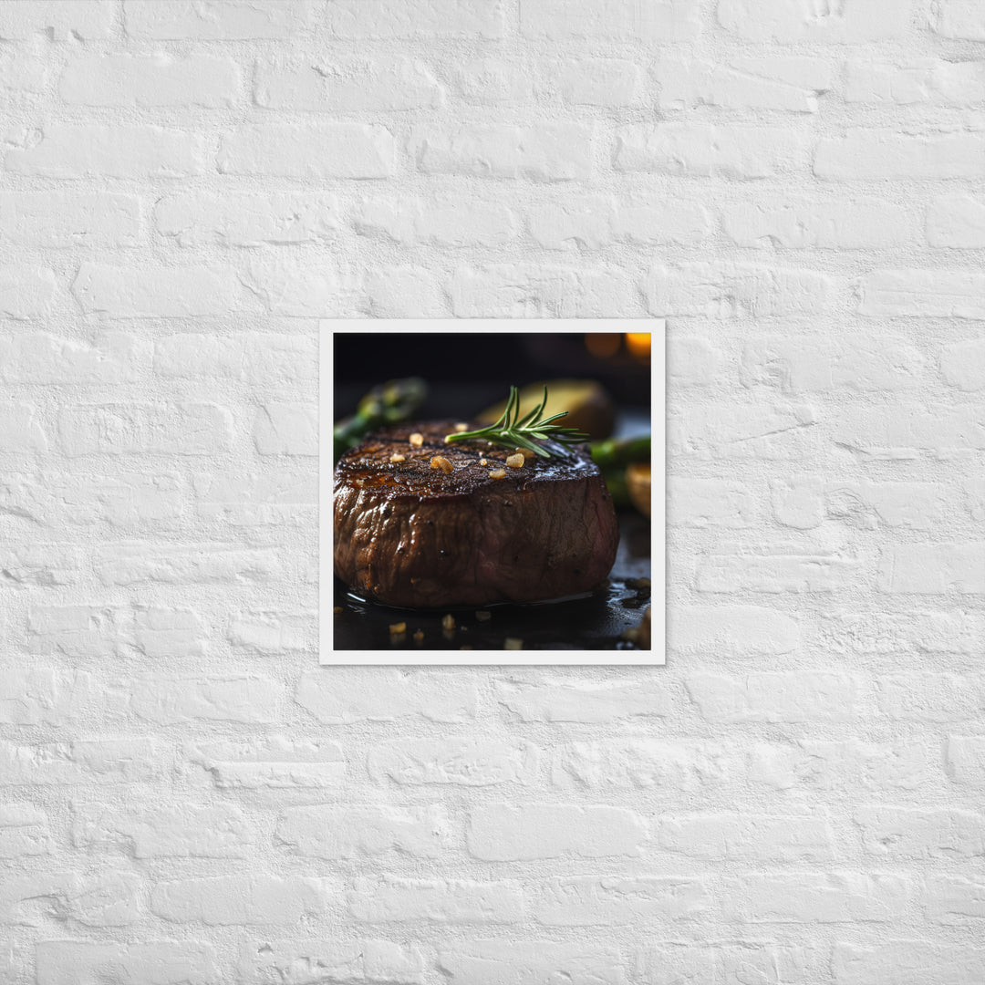 Grilled Filet Mignon Framed poster 🤤 from Yumify.AI