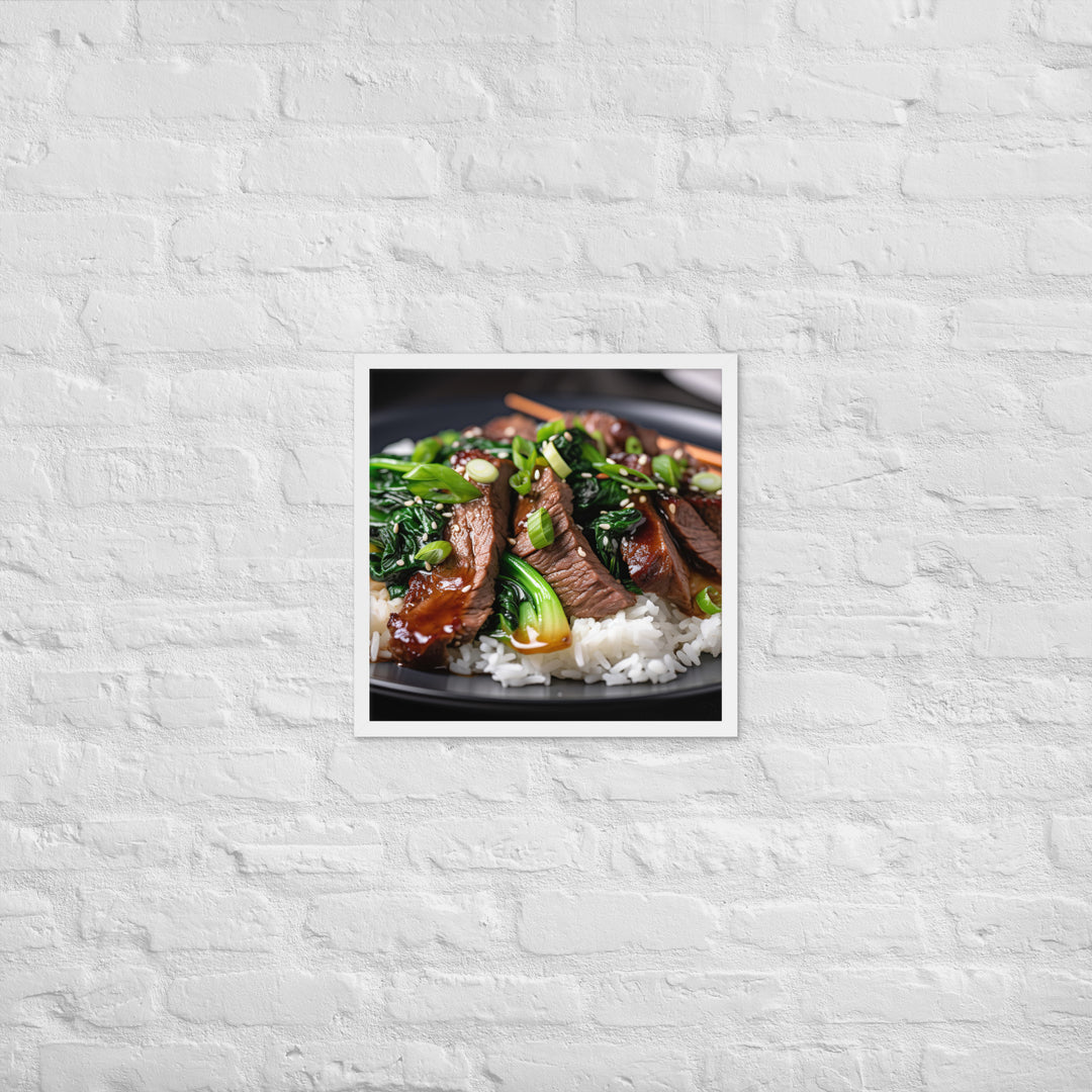 Asian Style Skirt Steak Framed poster 🤤 from Yumify.AI