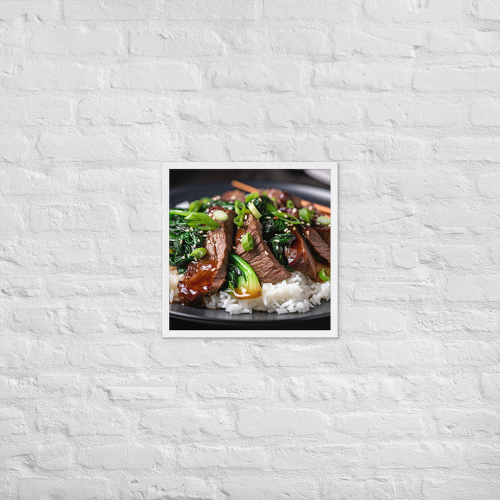 Asian Style Skirt Steak Framed poster 🤤 from Yumify.AI