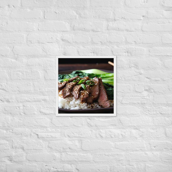 Asian Style Skirt Steak Framed poster 🤤 from Yumify.AI