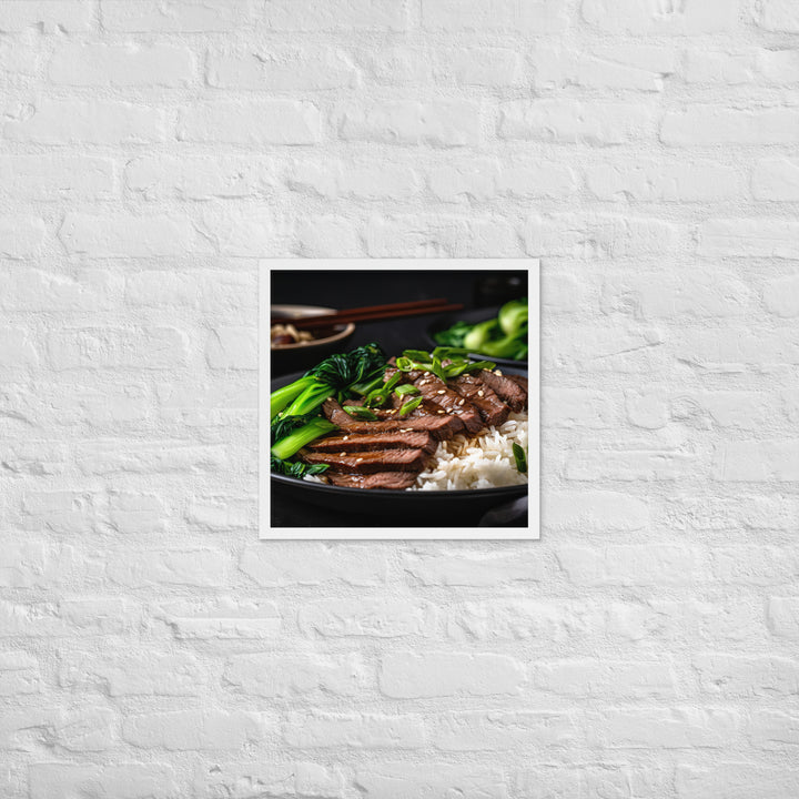 Asian Style Skirt Steak Framed poster 🤤 from Yumify.AI