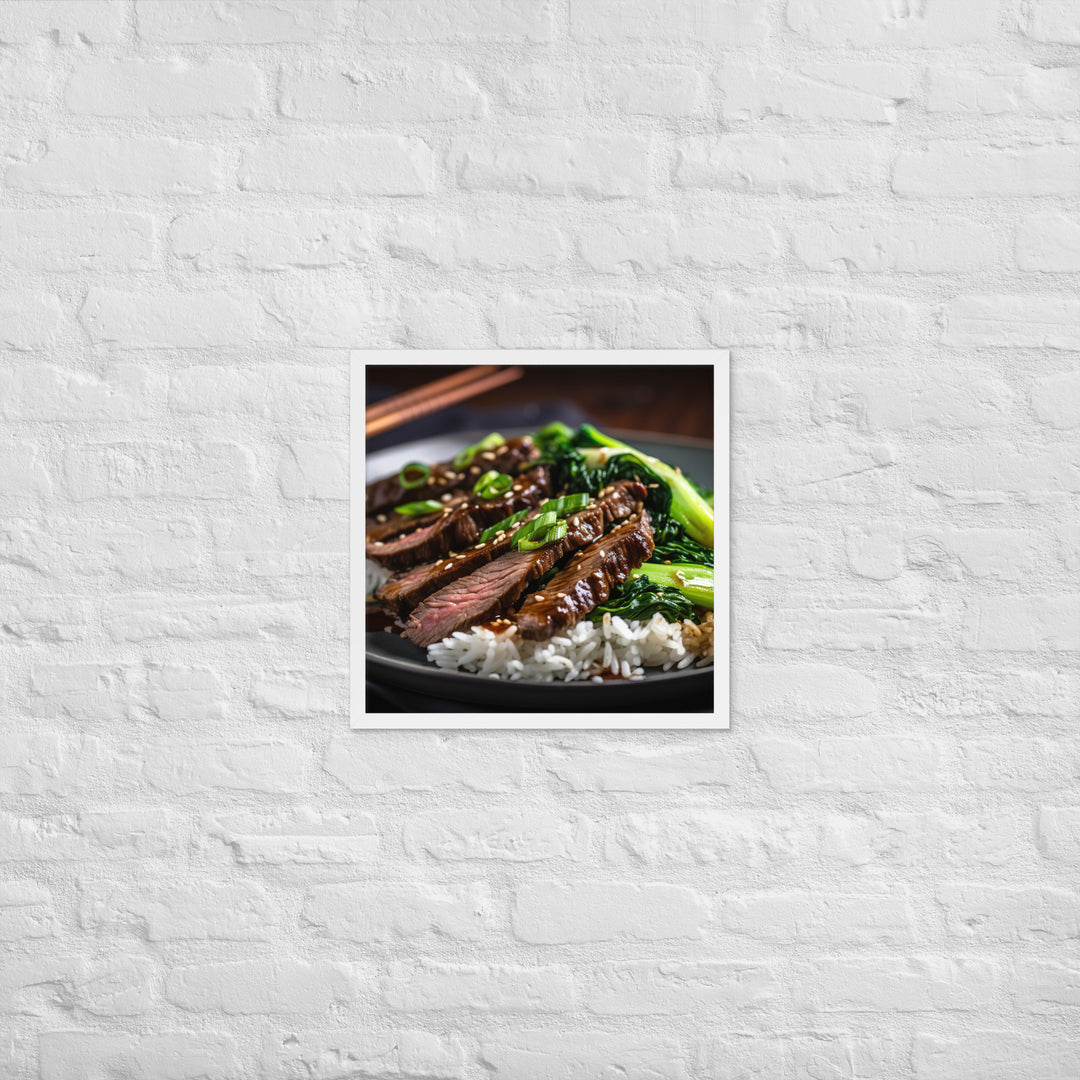 Asian Style Skirt Steak Framed poster 🤤 from Yumify.AI