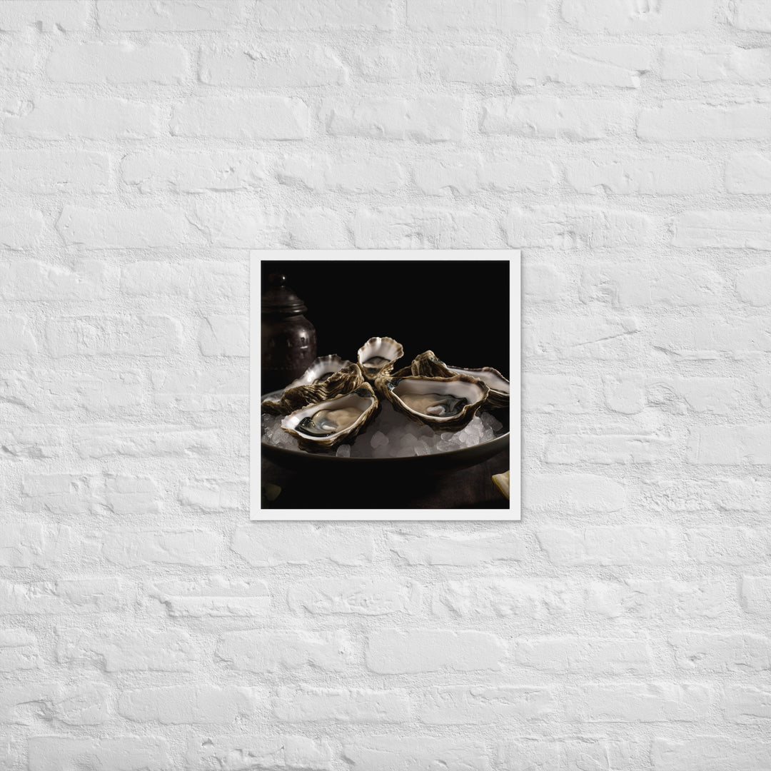 Savory Belon Oysters Framed poster 🤤 from Yumify.AI