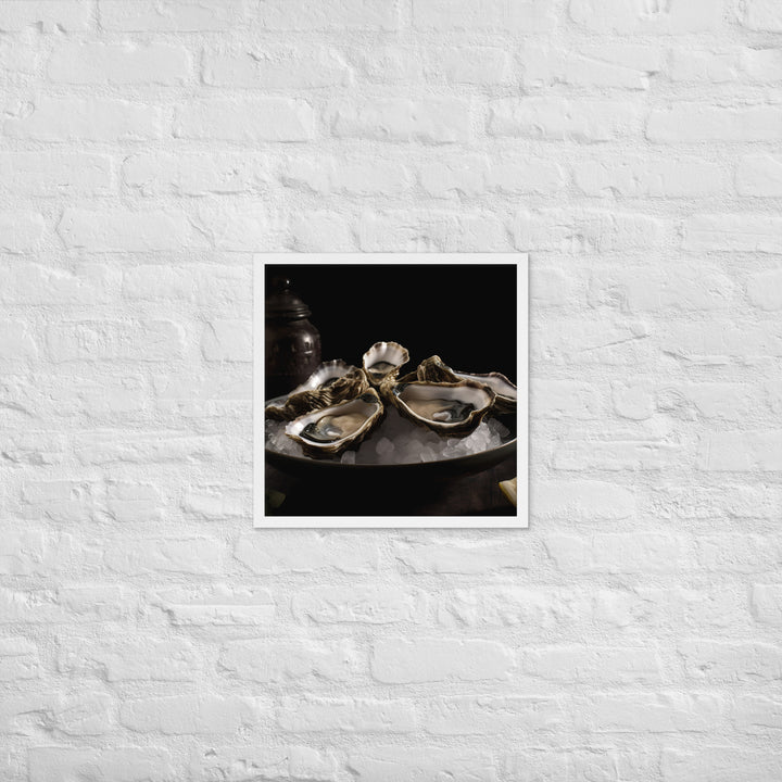 Savory Belon Oysters Framed poster 🤤 from Yumify.AI