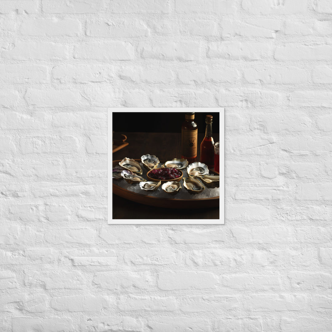 Savor the Sweetness of Kumamoto Oysters Framed poster 🤤 from Yumify.AI