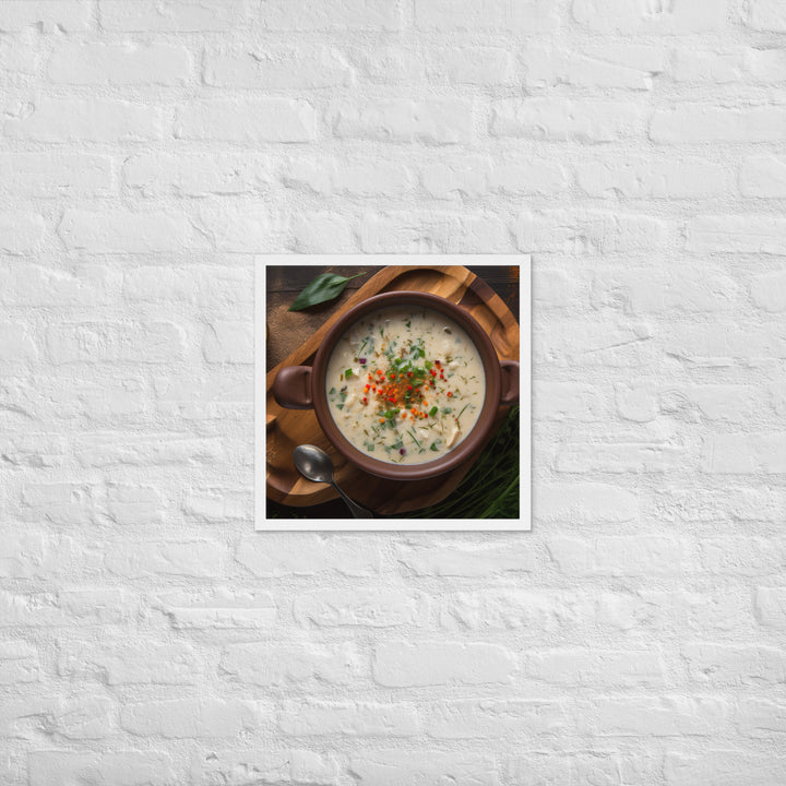 Olympia Oyster Chowder Framed poster 🤤 from Yumify.AI