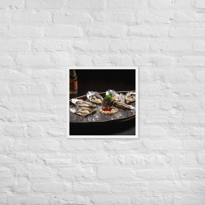 Kumamoto Oysters A Sensuous Delight Framed poster 🤤 from Yumify.AI