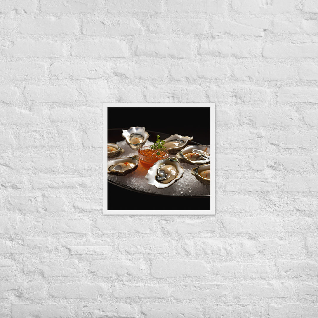 Kumamoto Oysters A Sensuous Delight Framed poster 🤤 from Yumify.AI