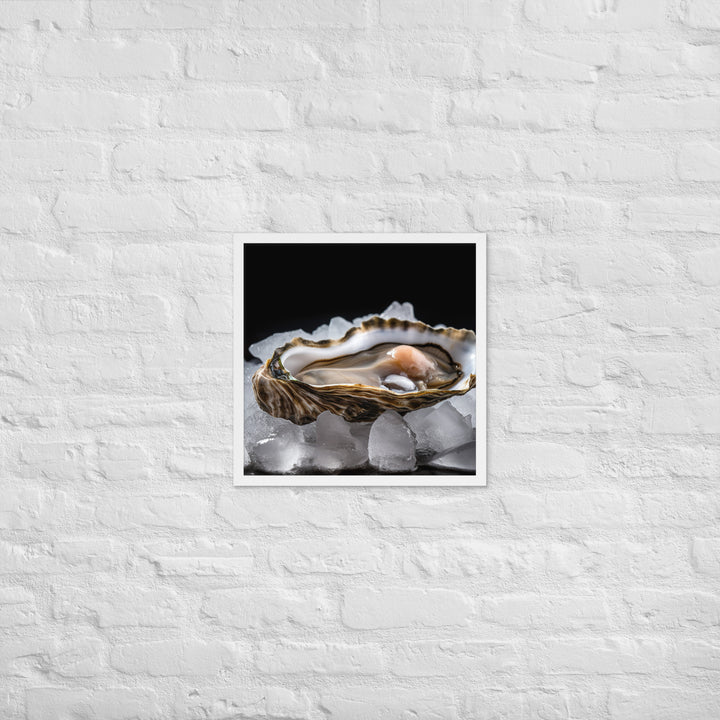 Freshly Shucked Wellfleet Oyster Framed poster 🤤 from Yumify.AI