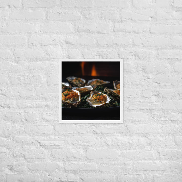 Eastern Oysters Rockefeller Framed poster 🤤 from Yumify.AI