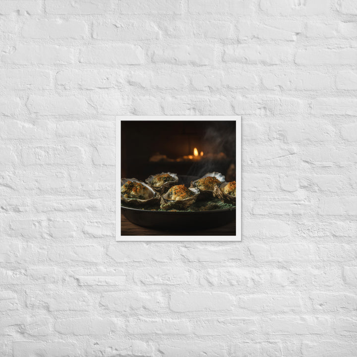 Eastern Oysters Rockefeller Framed poster 🤤 from Yumify.AI