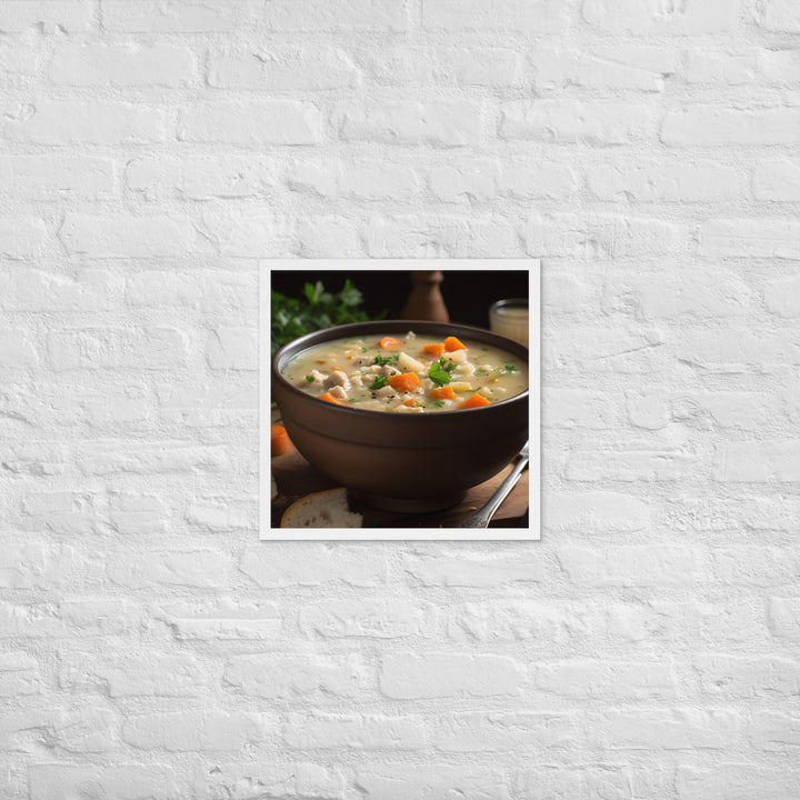 Eastern Oyster Chowder Framed poster 🤤 from Yumify.AI