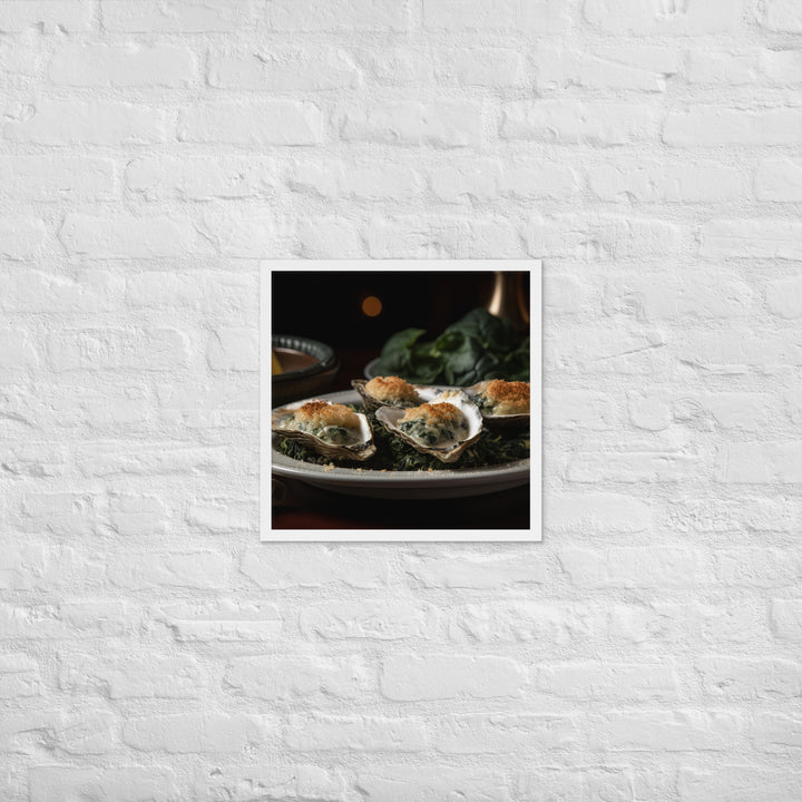 Blue Point Oysters Rockefeller Framed poster 🤤 from Yumify.AI