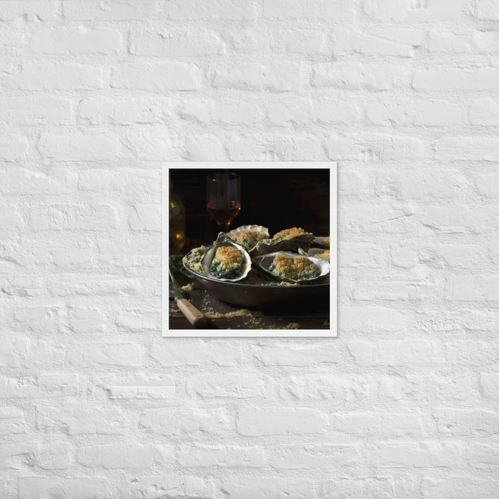 Blue Point Oysters Rockefeller Framed poster 🤤 from Yumify.AI