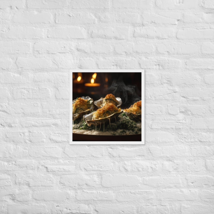 Blue Point Oysters Rockefeller Framed poster 🤤 from Yumify.AI