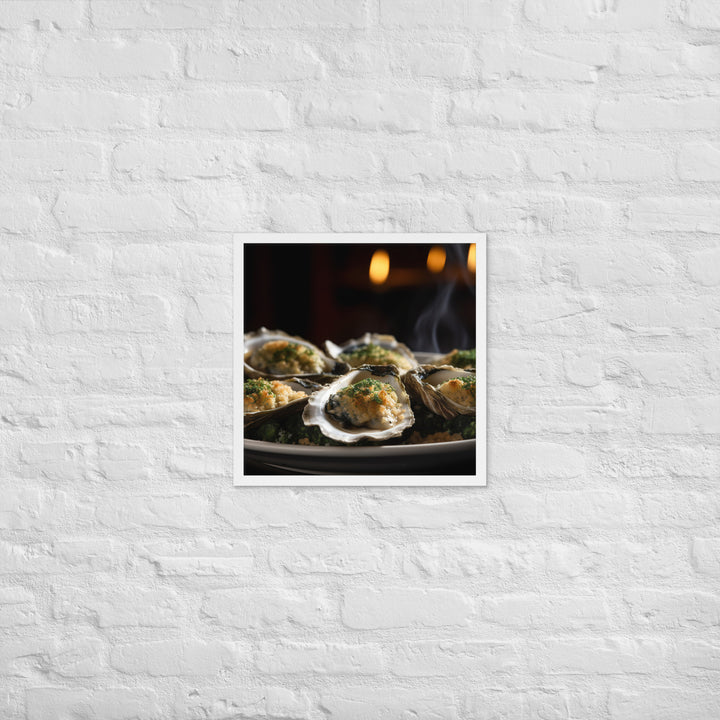 Blue Point Oysters Rockefeller Framed poster 🤤 from Yumify.AI