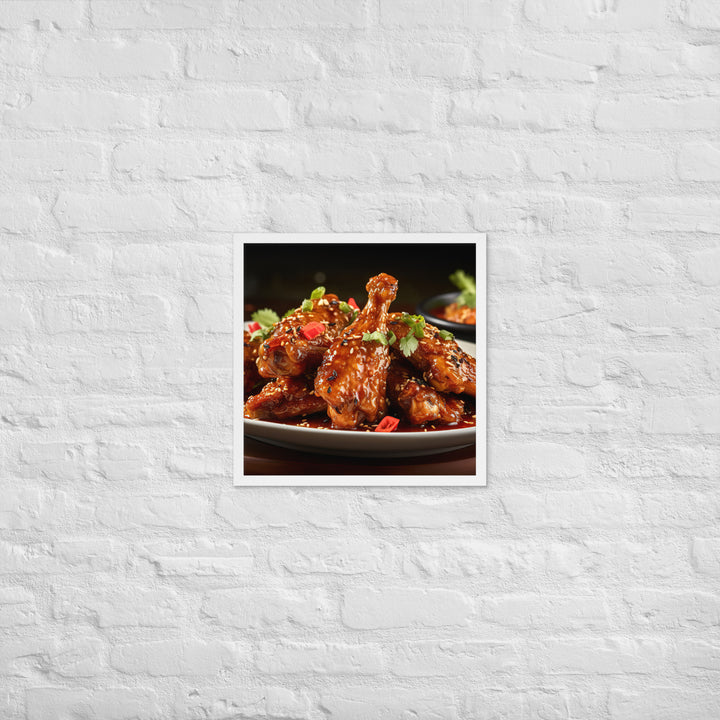 Thai Chili Wings Framed poster 🤤 from Yumify.AI