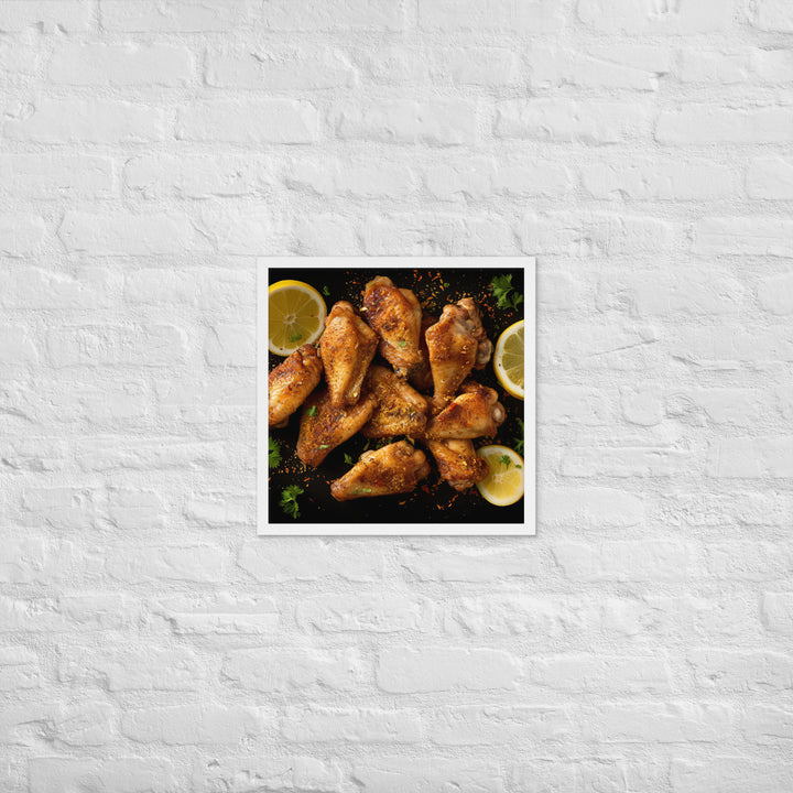 Lemon Pepper Wings Framed poster 🤤 from Yumify.AI