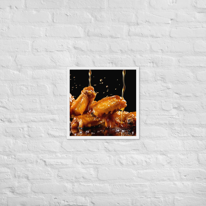 Honey Mustard Wings Framed poster 🤤 from Yumify.AI