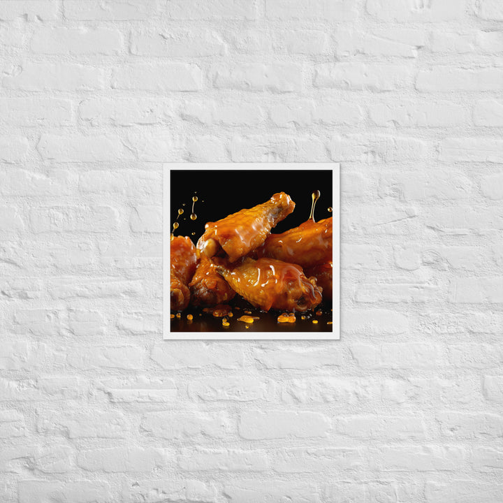 Honey Mustard Wings Framed poster 🤤 from Yumify.AI