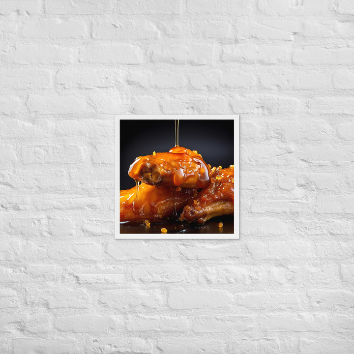 Honey Mustard Wings Framed poster 🤤 from Yumify.AI