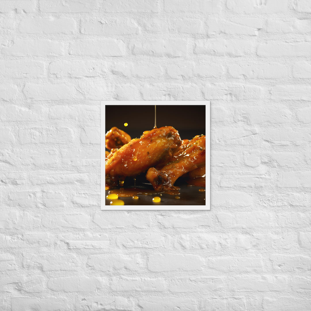 Honey Mustard Wings Framed poster 🤤 from Yumify.AI