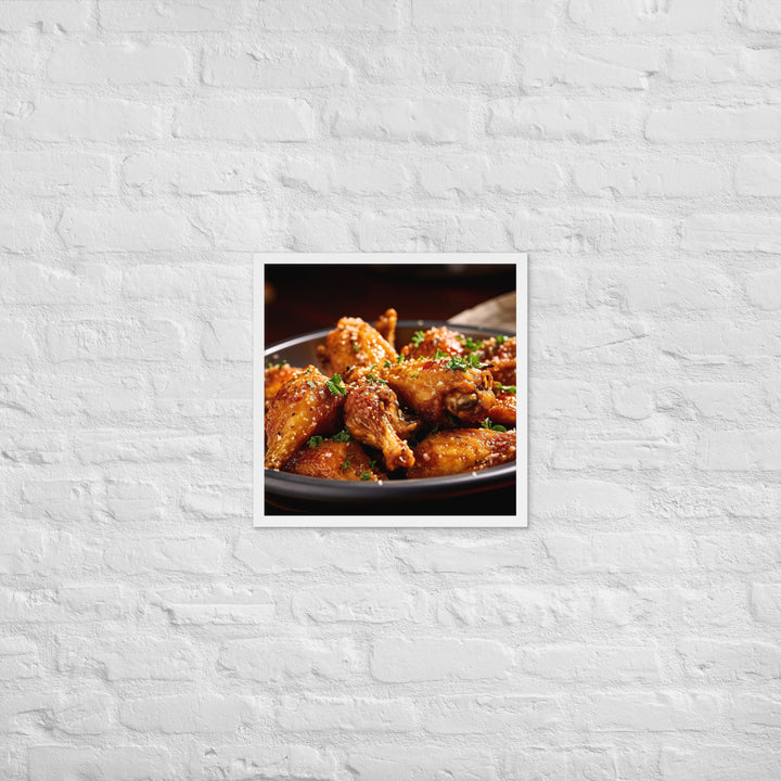 Garlic Parmesan Wings Framed poster 🤤 from Yumify.AI