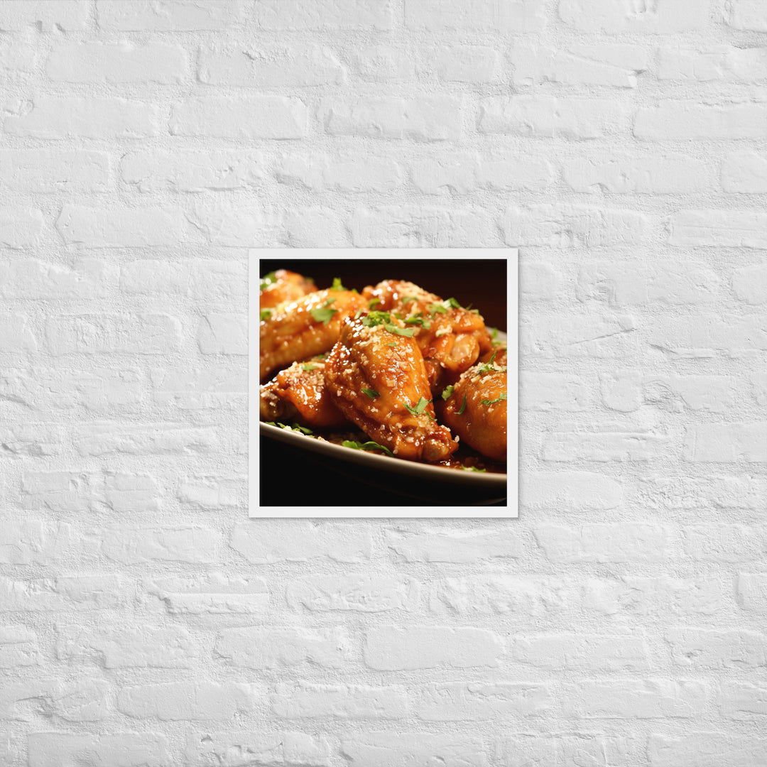 Garlic Parmesan Wings Framed poster 🤤 from Yumify.AI