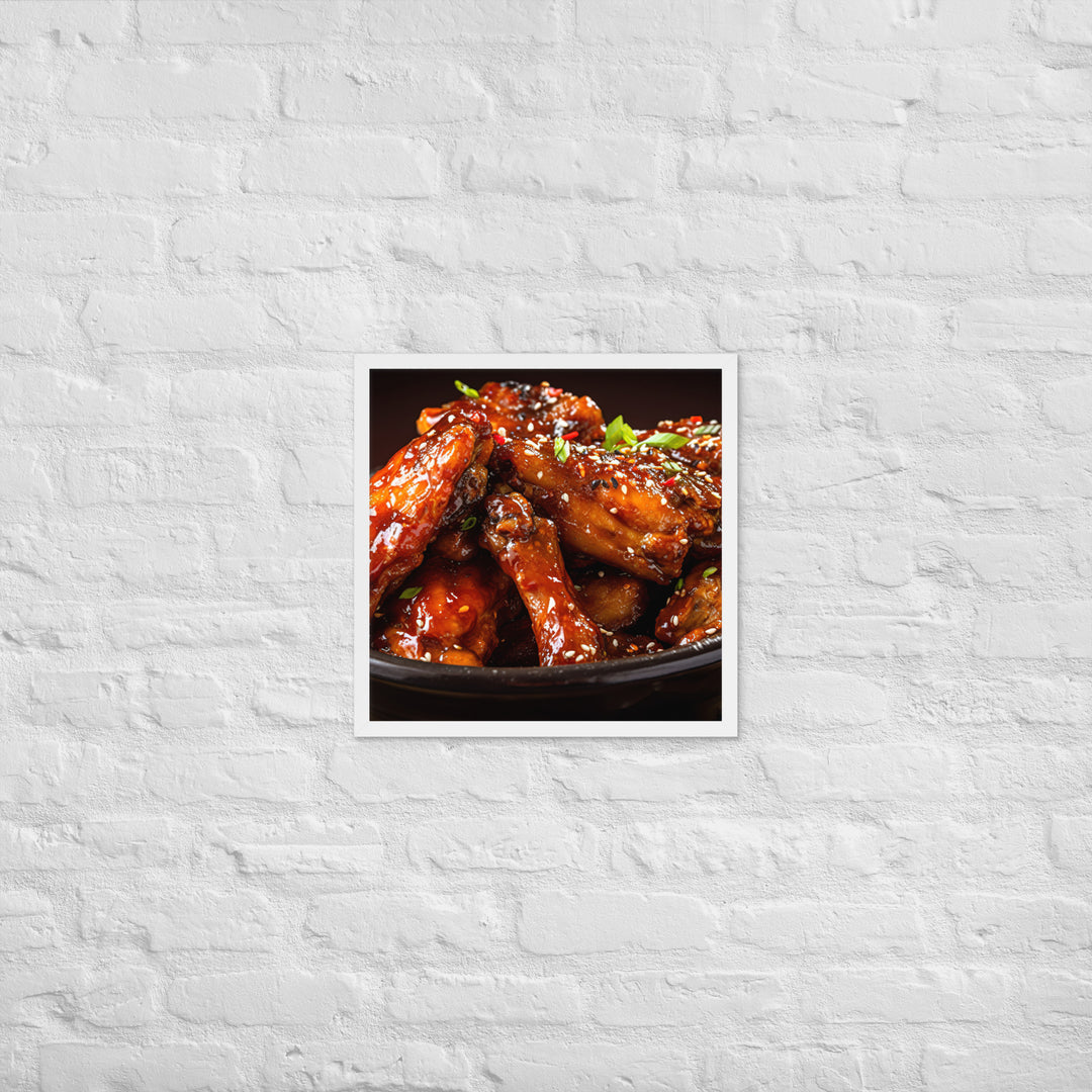 BBQ Wings Framed poster 🤤 from Yumify.AI