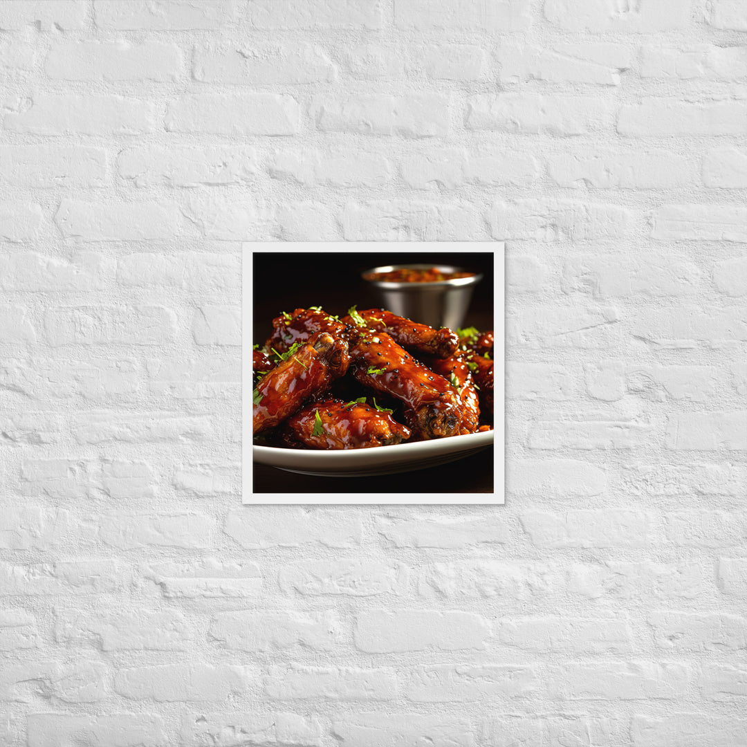 BBQ Wings Framed poster 🤤 from Yumify.AI