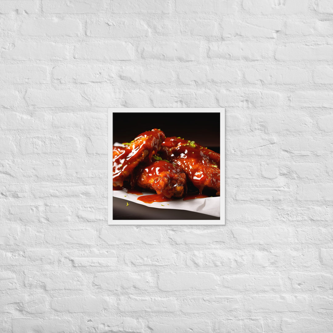 BBQ Wings Framed poster 🤤 from Yumify.AI