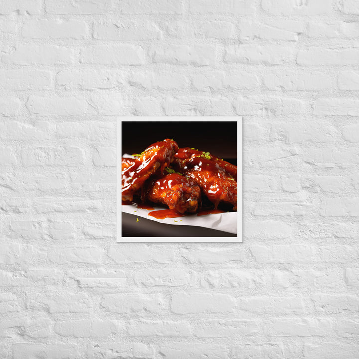 BBQ Wings Framed poster 🤤 from Yumify.AI