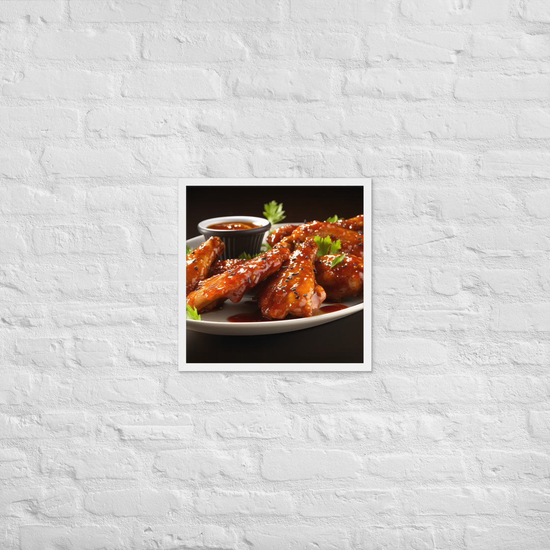 BBQ Wings Framed poster 🤤 from Yumify.AI