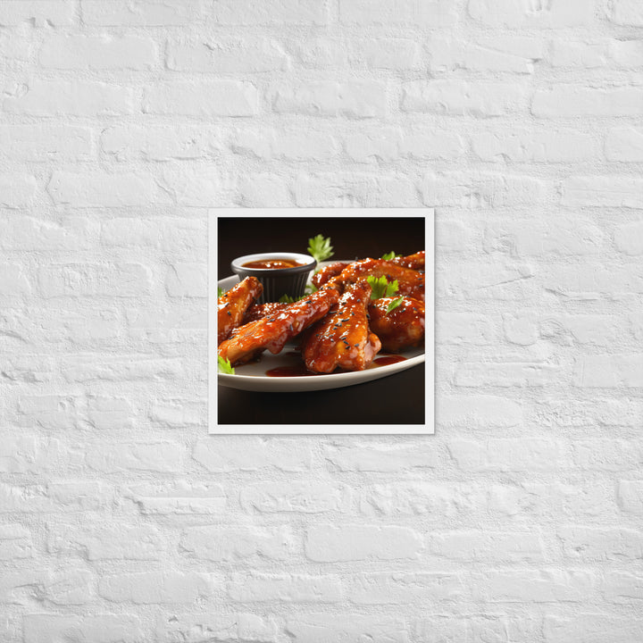 BBQ Wings Framed poster 🤤 from Yumify.AI