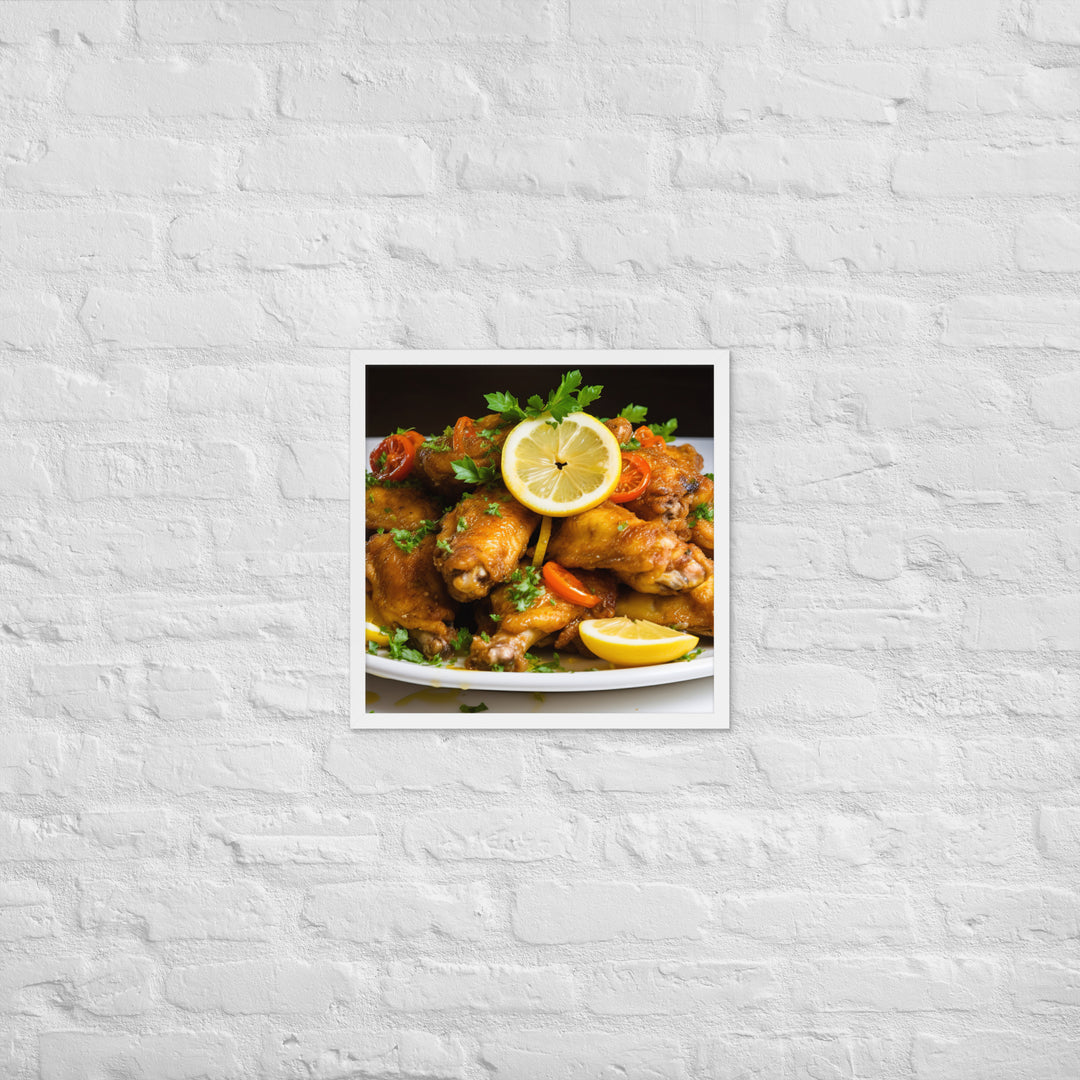 Honey Mustard Wings Framed poster 🤤 from Yumify.AI