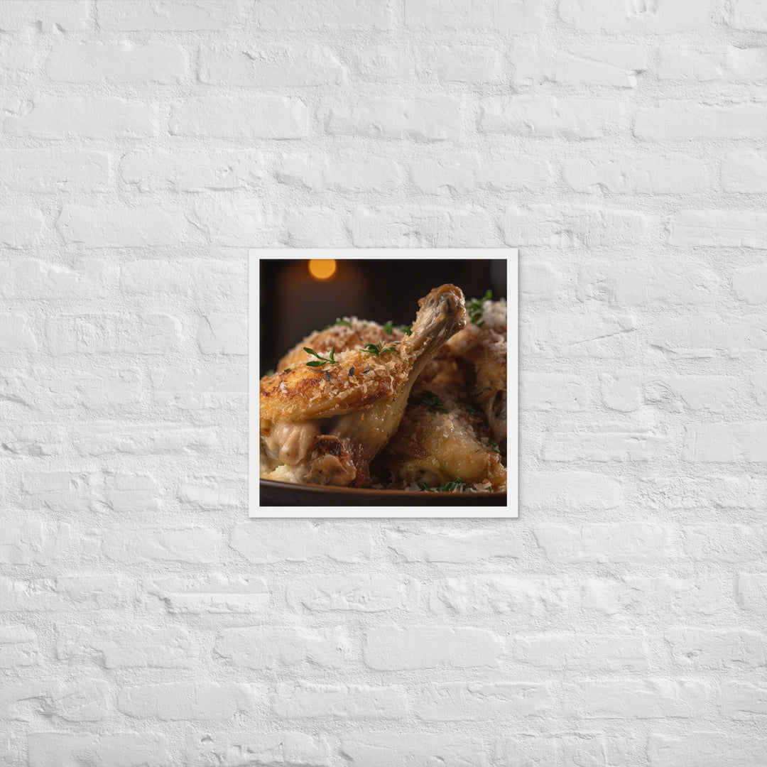 Garlic Parmesan Wings Framed poster 🤤 from Yumify.AI