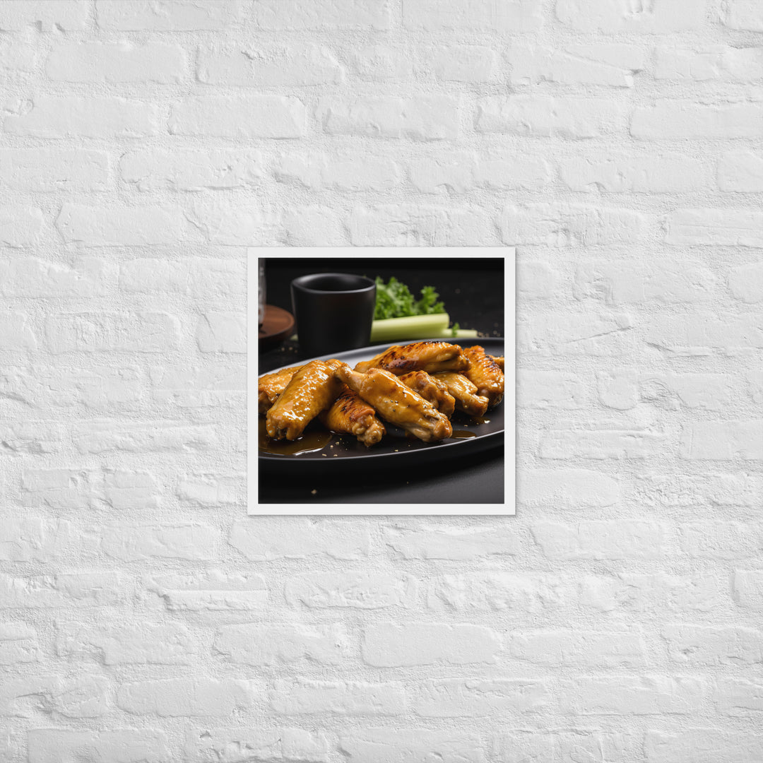 Honey Mustard Wings Framed poster 🤤 from Yumify.AI