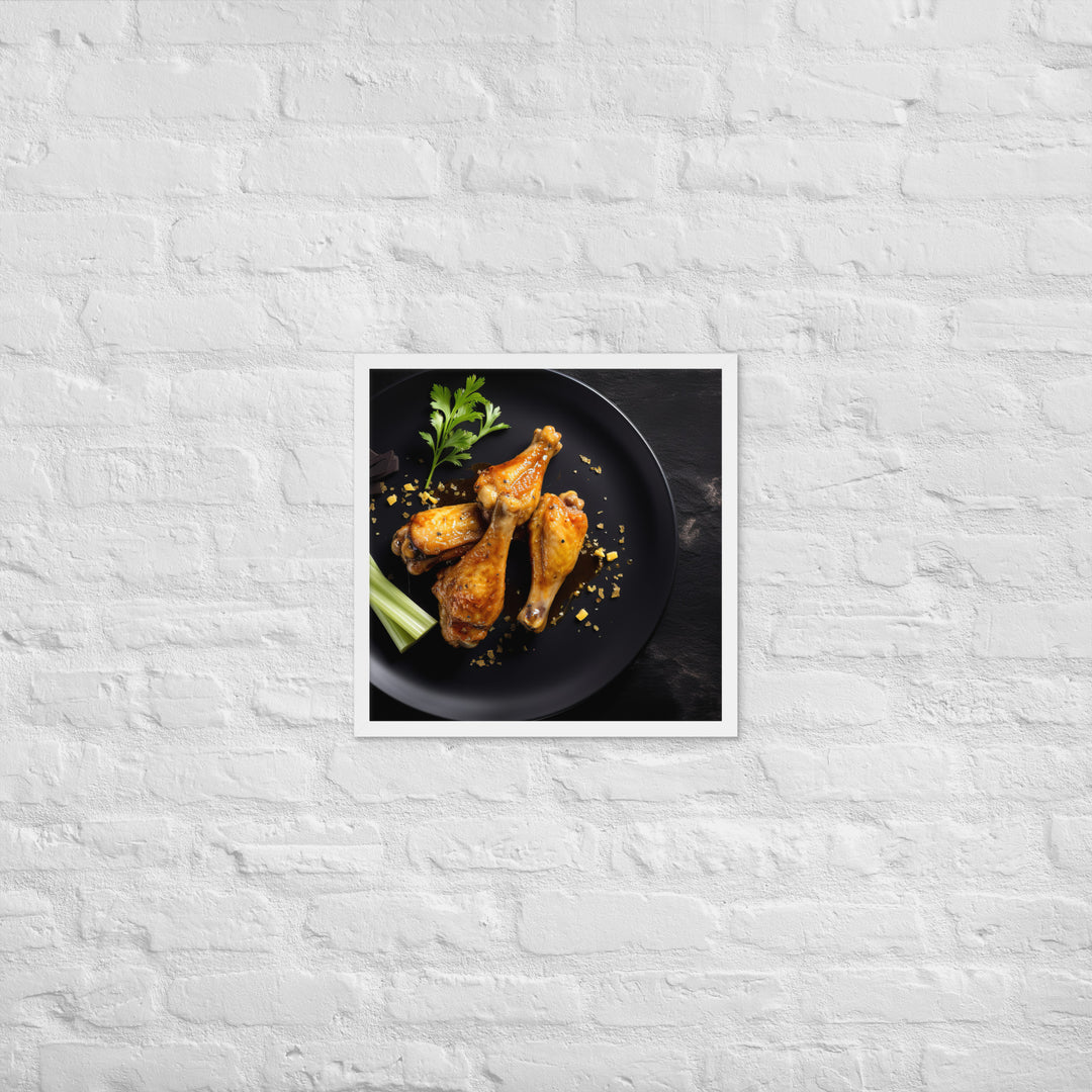 Honey Mustard Wings Framed poster 🤤 from Yumify.AI