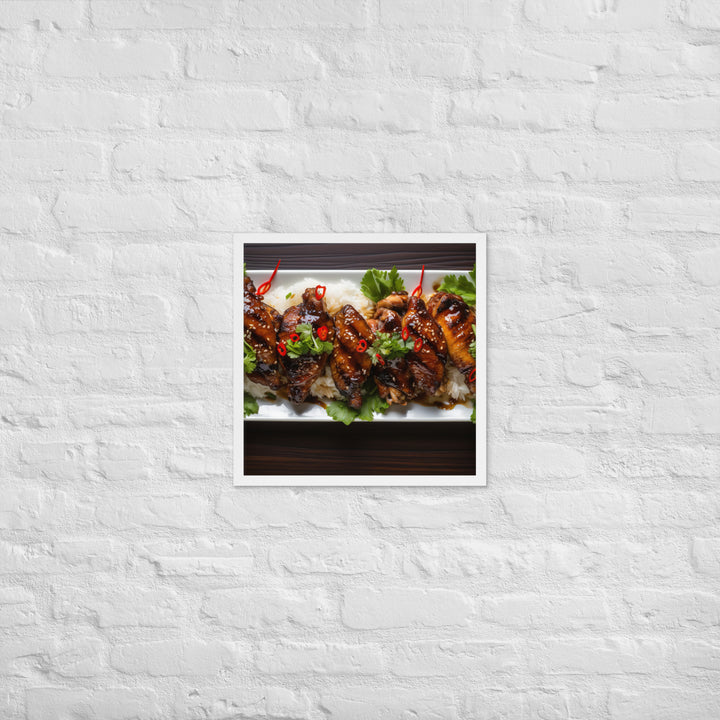 Teriyaki Wings Framed poster 🤤 from Yumify.AI