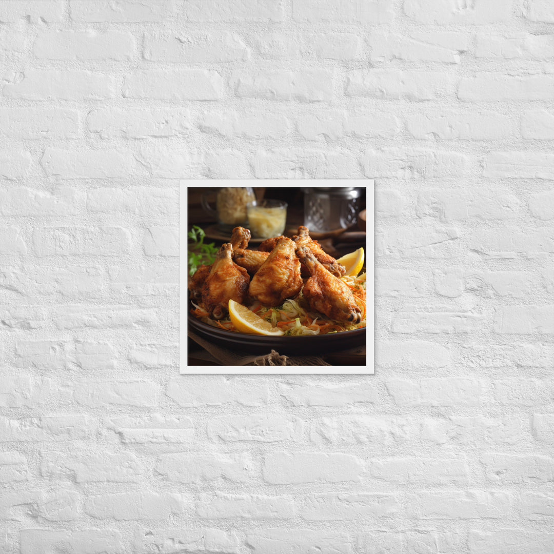 Lemon Pepper Wings Framed poster 🤤 from Yumify.AI