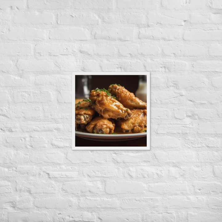 Garlic Parmesan Wings Framed poster 🤤 from Yumify.AI