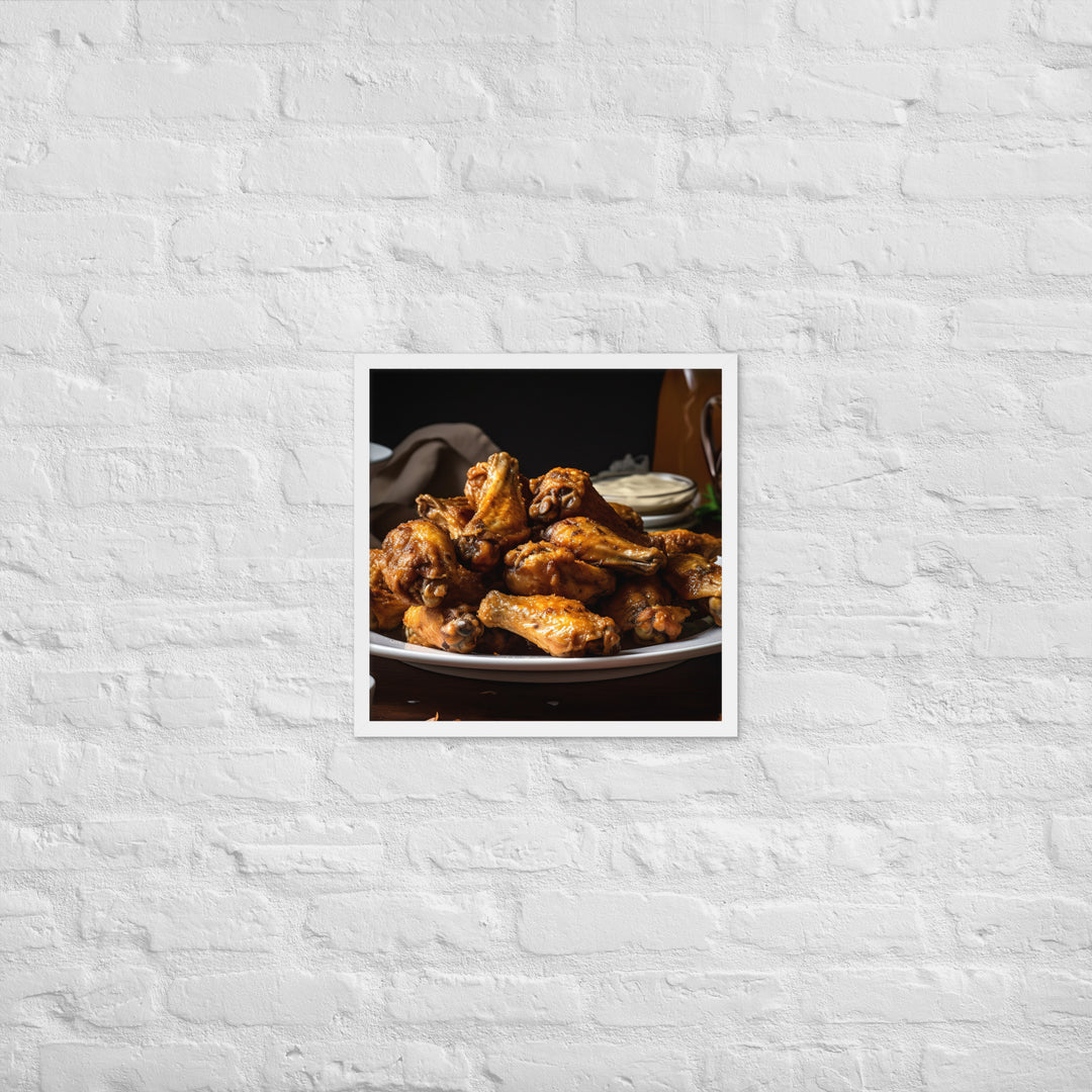 Garlic Parmesan Wings Framed poster 🤤 from Yumify.AI