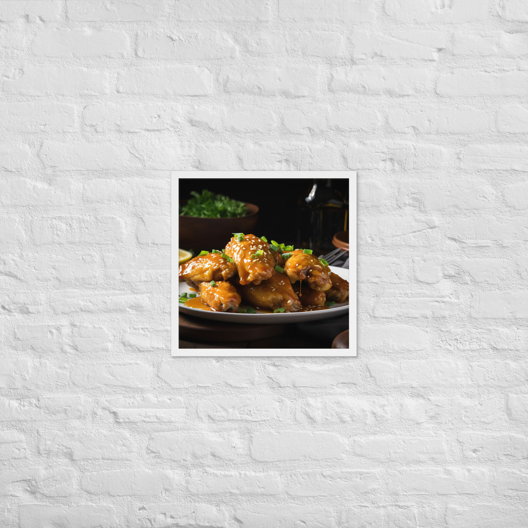 Honey Mustard Wings Framed poster 🤤 from Yumify.AI