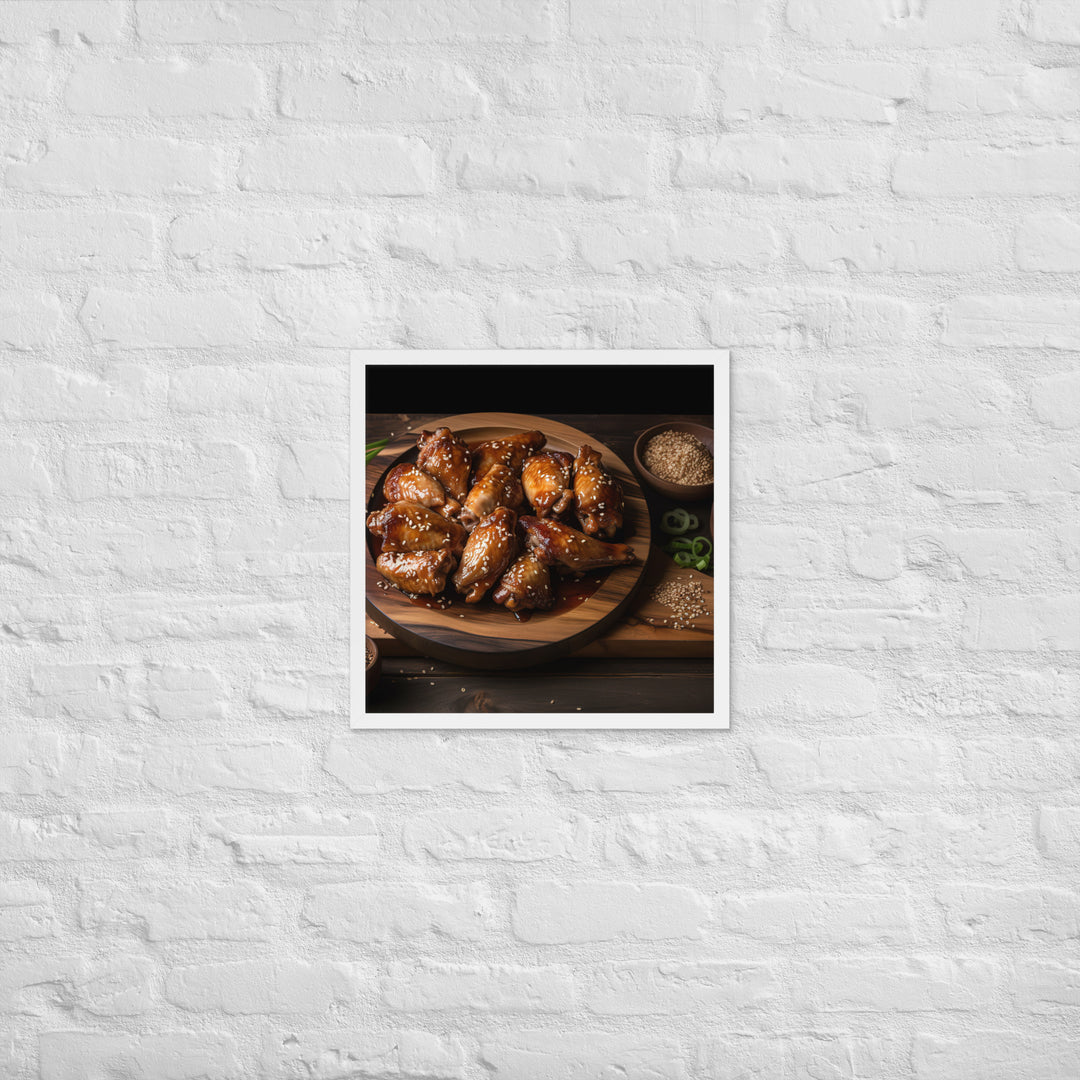 Teriyaki Wings Framed poster 🤤 from Yumify.AI