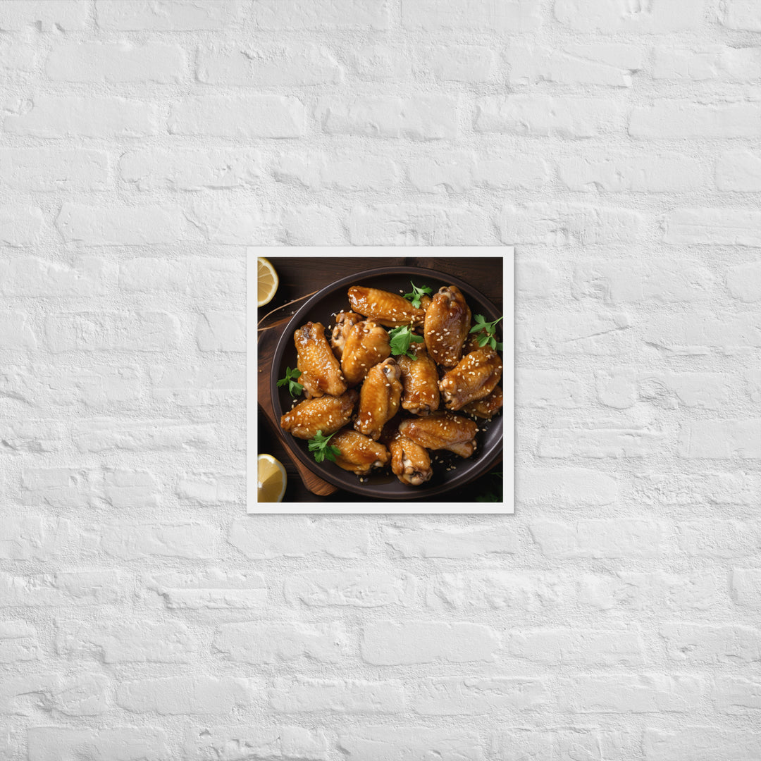 Honey Mustard Wings Framed poster 🤤 from Yumify.AI